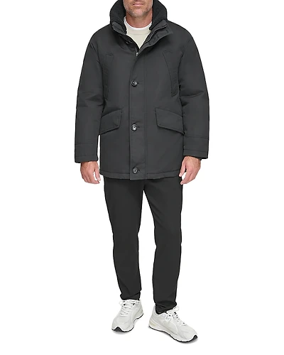 Andrew Marc Wittstock Removable Sherpa Fleece Trimmed Waxed Jacket