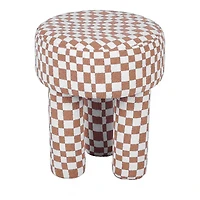Tov Furniture Claire Checkered Boucle Stool