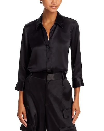 L'Agence Dani Silk Charmeuse Blouse