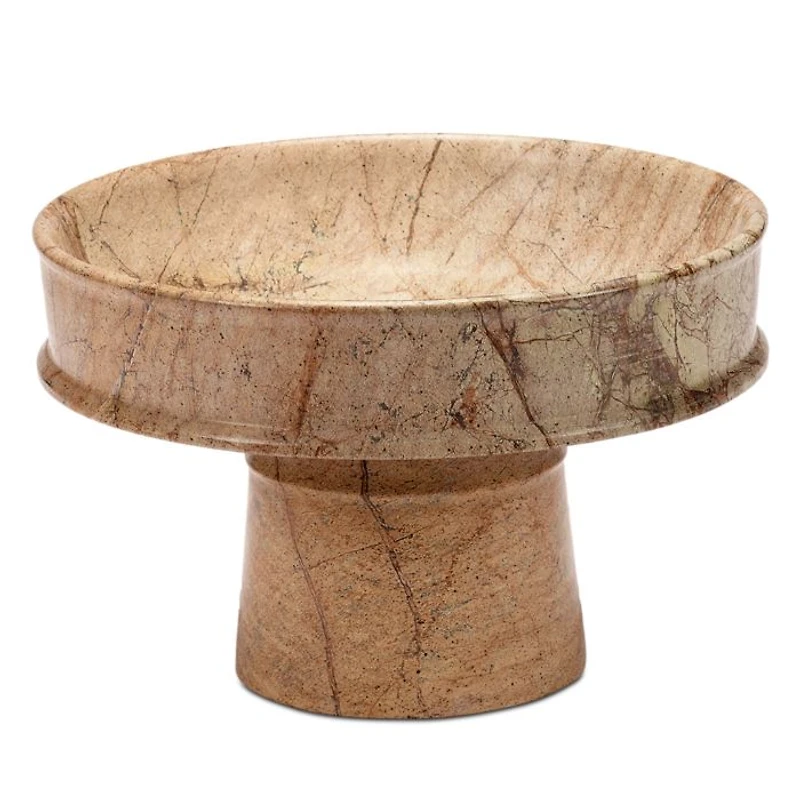 x Kelly Wearstler Dune Brown Marble Footed Bowl