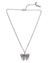Kurt Geiger London Pave Eagle Head Bow Mini Pendant Necklace