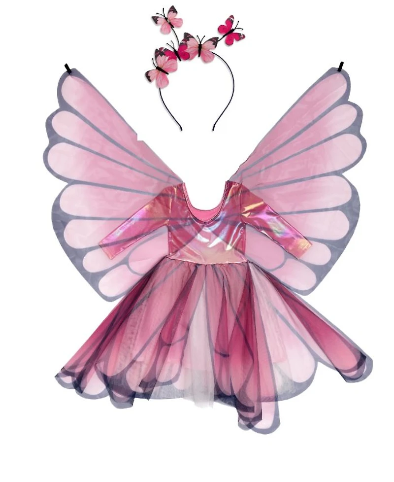 Butterfly Twirl Dress with Wings and Headband - Ages 3-6