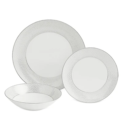Wedgwood Gio Platinum 12 Piece Dinnerware Set, Service for 4
