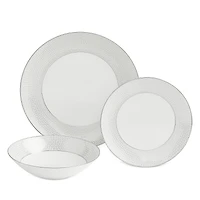 Wedgwood Gio Platinum 12 Piece Dinnerware Set, Service for 4