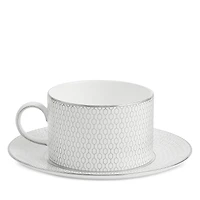 Wedgwood Gio Platinum Teacup & Saucer Set