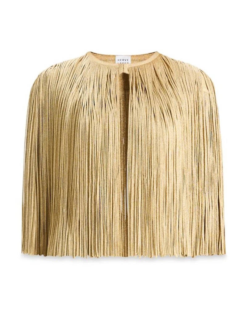Metallic Fringe Cape