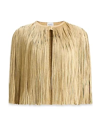 Metallic Fringe Cape