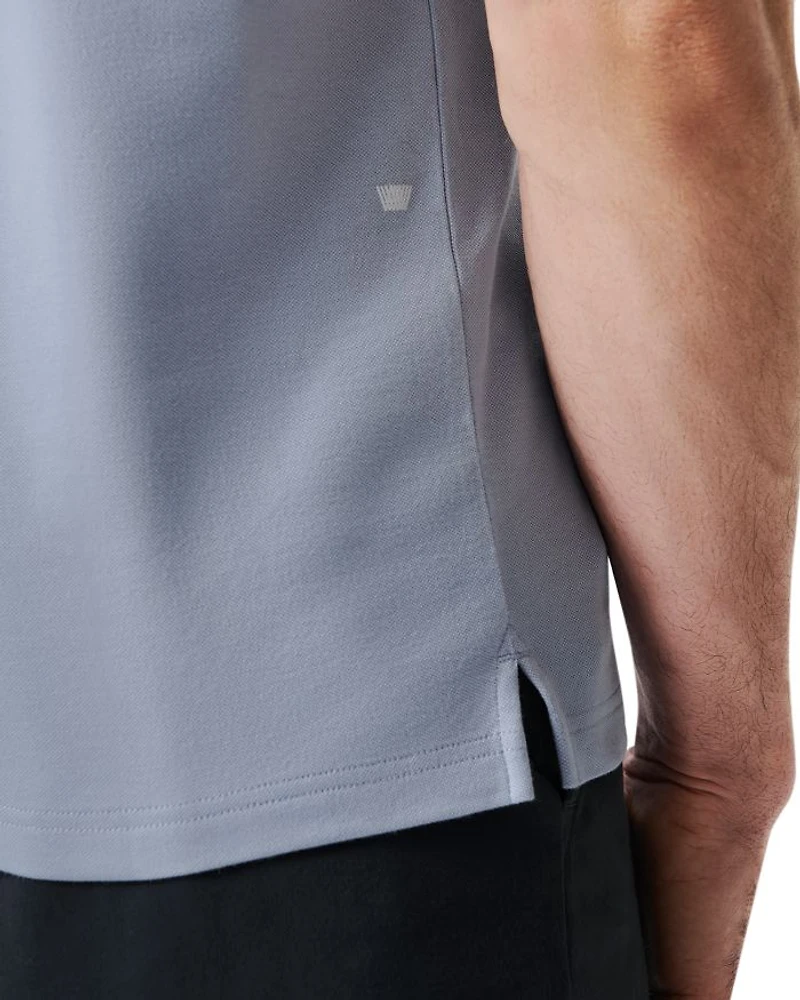 Silver Pique Crewneck Tee