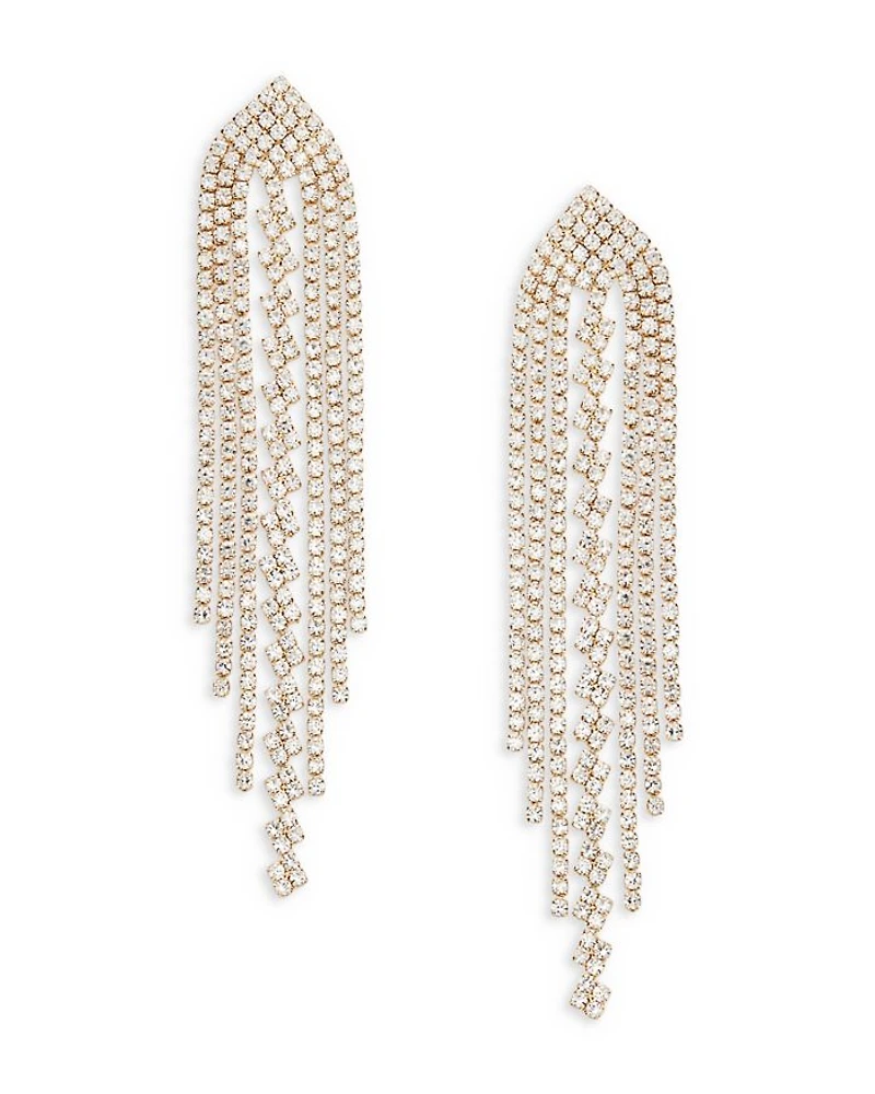 Crystal Tassel Earrings - Exclusive
