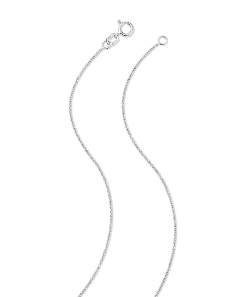Diamond Rose Flower Openwork Pendant Necklace in 14K White Gold, 0.30 tcw