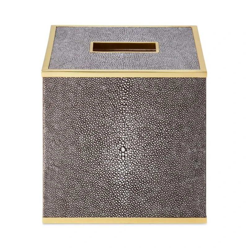 Faux Shagreen Tissue Box Cover