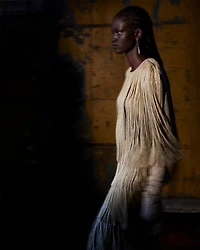 Metallic Fringe Cape