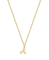 Tiny Blessings Girls 14K Gold Diamond Initial 13-14" Necklace - Children