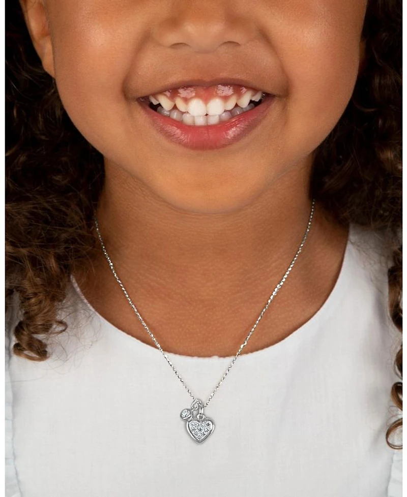 Children's Sterling Silver Oh So Loved Birthstone Girls' 12-14" Necklace