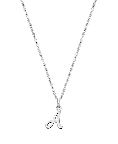 Girls' Sterling Silver Initial 13-14" Necklace - Children