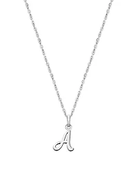 Girls' Sterling Silver Initial 13-14" Necklace - Children