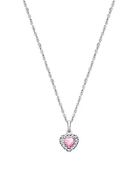Girls' Sterling Silver Blissful Heart 13-14" Necklace - Children