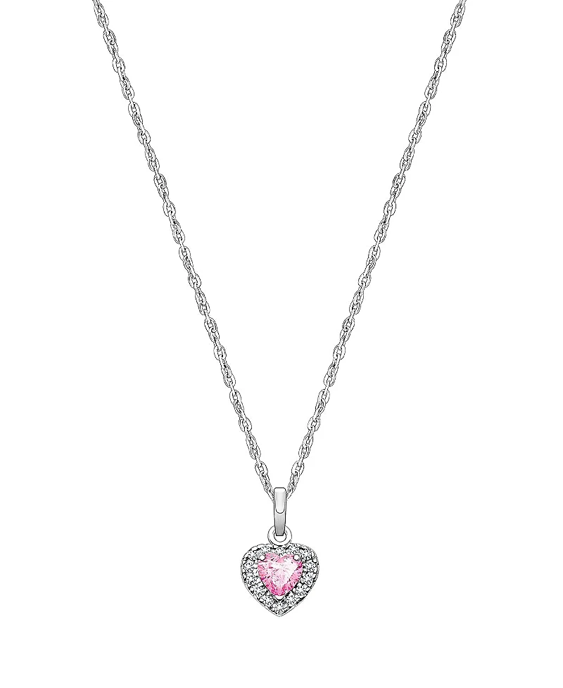 Tiny Blessings Girls' Sterling Silver Blissful Heart 13-14 Necklace - Children