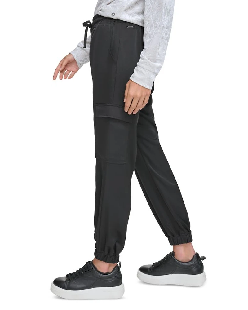 Satin Cargo Joggers