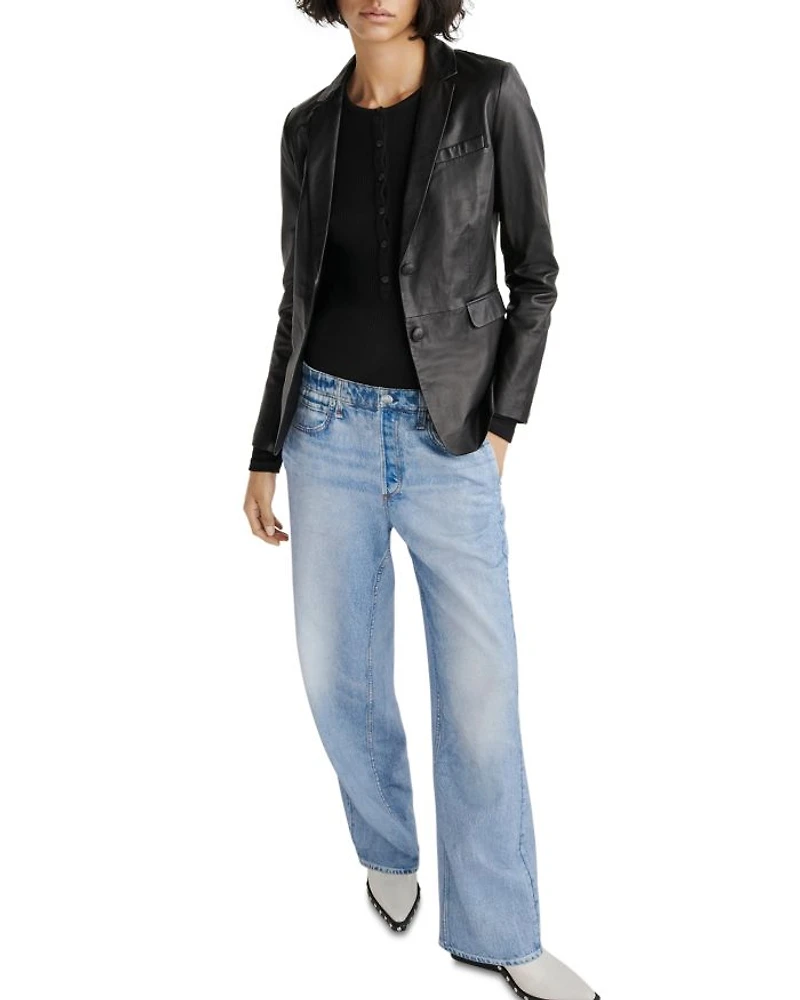 Miramar High Rise Wide Leg Cotton Terry Sweatpant Jeans