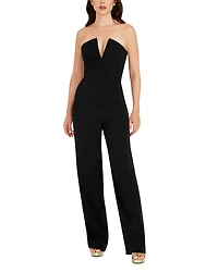 Dress the Population Fernanda Strapless Wide Leg Jumpsuit