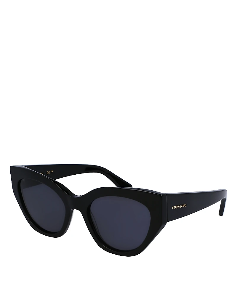 Ferragamo Classic Logo Geometric Cat Eyes, 55mm