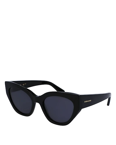 Ferragamo Classic Logo Geometric Cat Eyes, 55mm
