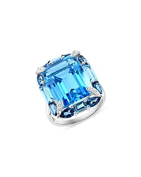 Bloomingdale's Fine Collection Blue Topaz & Diamond Ring