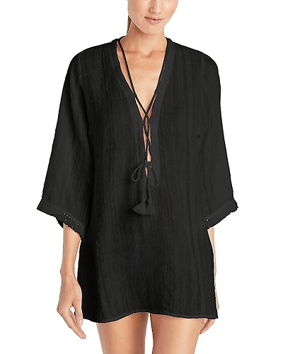 Robin Piccone Natalie Front Tie Tunic Swim Cover-Up