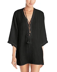 Robin Piccone Natalie Front Tie Tunic Swim Cover-Up