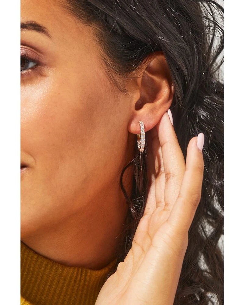 Inside Out Hoop Earrings 18K Gold Plated or Rhodium