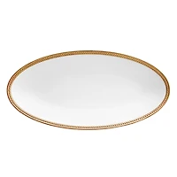 L'Objet Soie Tresse Gold Oval Platter