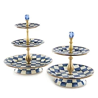 Royal Check Enamel Two Tier Sweet Stand