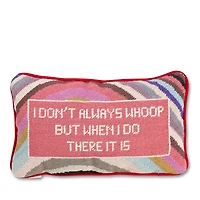 Furbish Studio Whoop There It Is Needlepoint Decorative Pillow