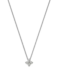 Diamond Flower Pendant Necklace in 14K Gold