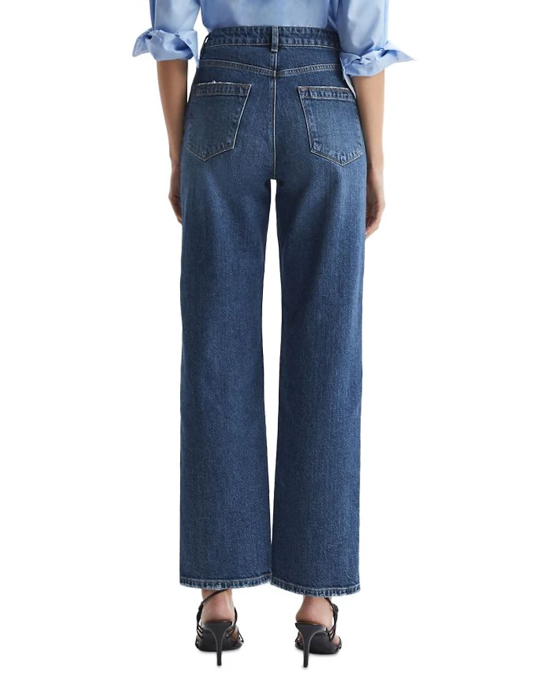 Selin Slim Straight Leg Jeans Mid Blue