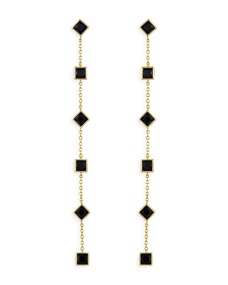 Ettika Geometric Linear Drop Earrings