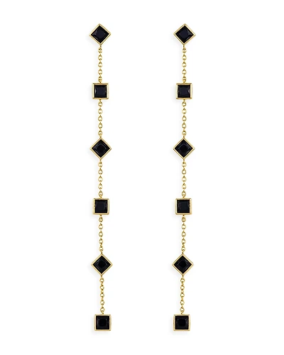 Ettika Geometric Linear Drop Earrings