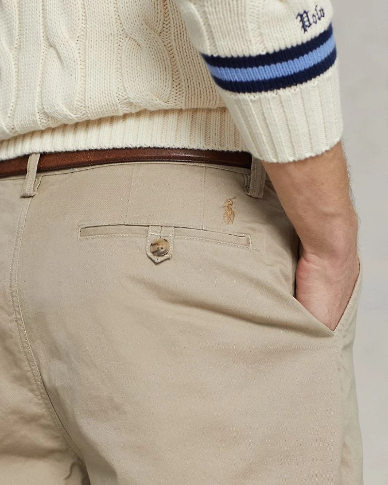 Cotton Blend Regular Fit Chino Shorts