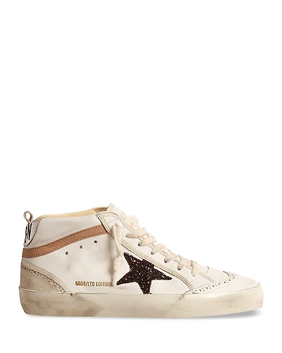 Golden Goose Women's Glitter Star Mid Top Sneakers
