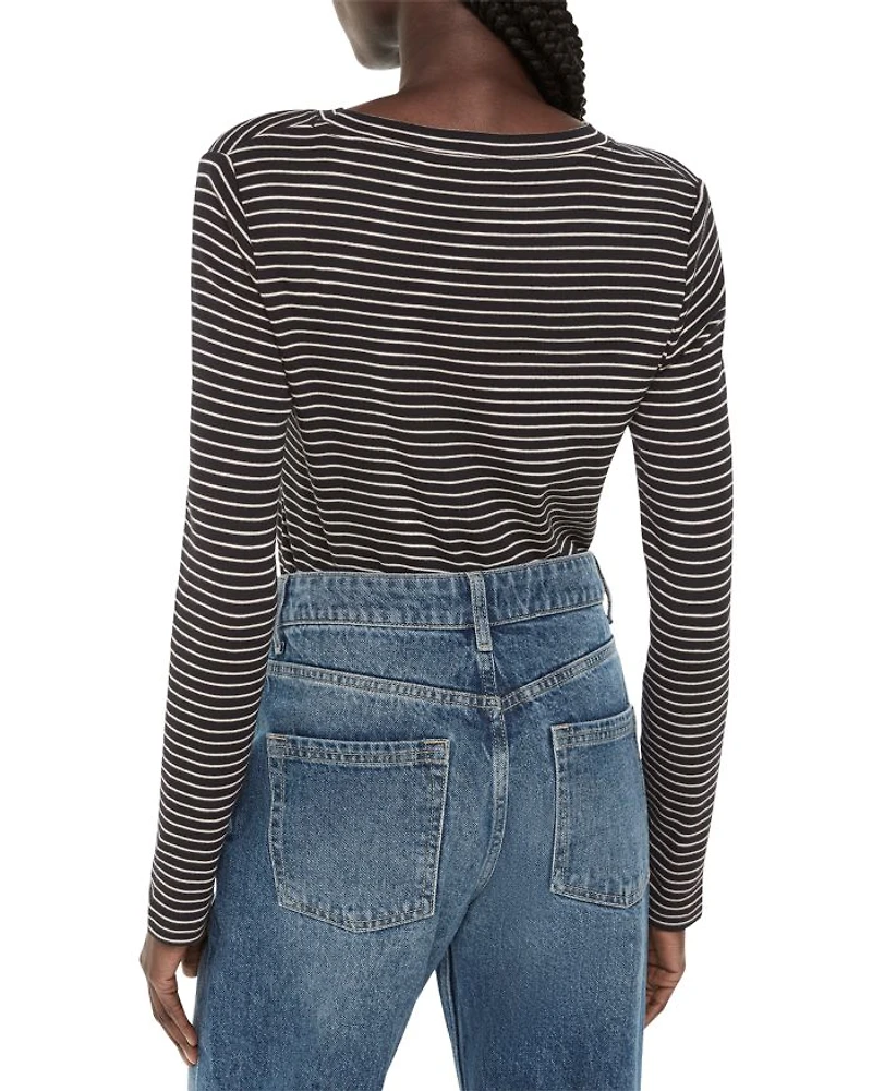 Essential Slim Striped Crewneck Top