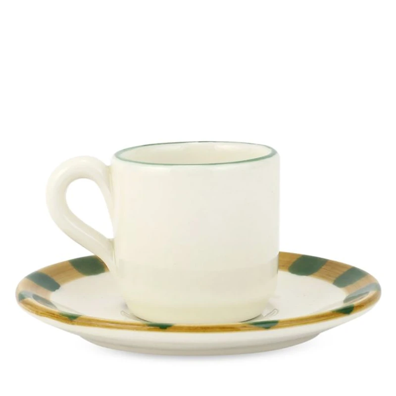 Old St. Nick Assorted Espresso Cups & Saucers, Set of 4