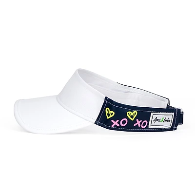 Ame & Lulu Girls' Xo Tennis Junior Love Visor - Little Kid, Big Kid