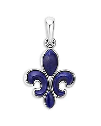 Men's Sterling Silver Anthem Lapis Lazuli Fleur de Lis Pendant - Exclusive