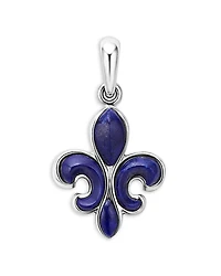 Lagos Men's Sterling Silver Anthem Lapis Lazuli Fleur de Lis Pendant - Exclusive