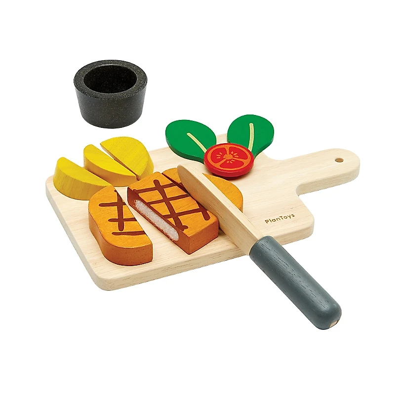 PlanToys Unisex Steak Set - Ages 2-4