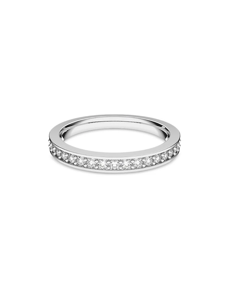Rare Pavé Stack Ring Rhodium Plated