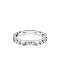 Rare Pavé Stack Ring Rhodium Plated