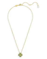 Idyllia Crystal Clover Pendant Necklace, 14.96-17.72"