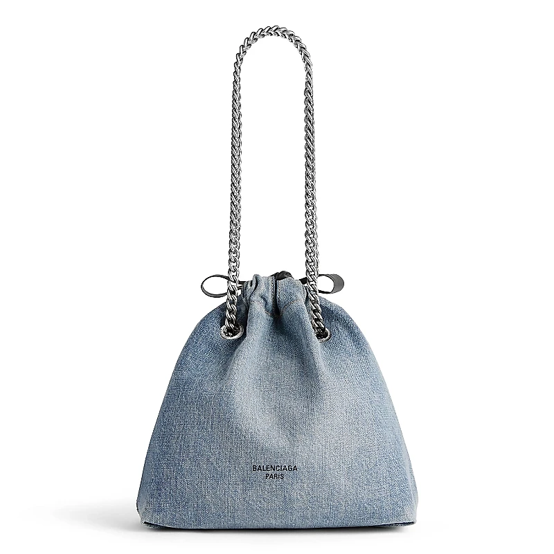 Balenciaga Crush Small Tote Bag Denim